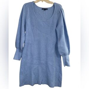 Boston Proper Ribbed Sweater Dress Balloon Sleeve Size Medium